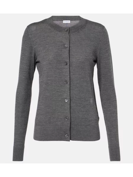 Cardigan Burberry de lână gri