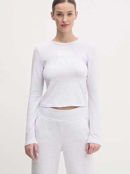 Majica z dolgimi rokavi Dkny siva