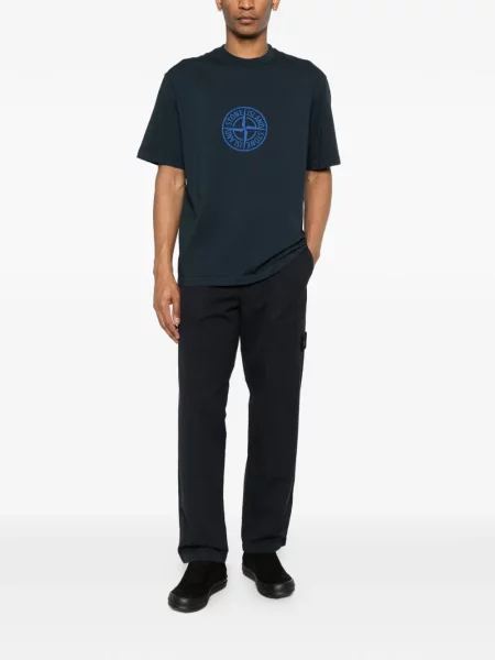 Tricou Stone Island cu imagine albastru