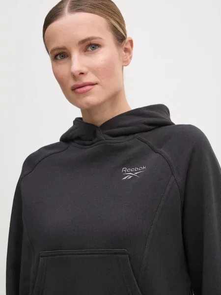 Reebok Classic hanorac de femei cu glugă neted negru