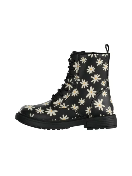 GEOX Cizme J ECLAIR galben / negru alb