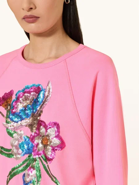 Milano Italy Bluza Z Cekinami pink niebieska