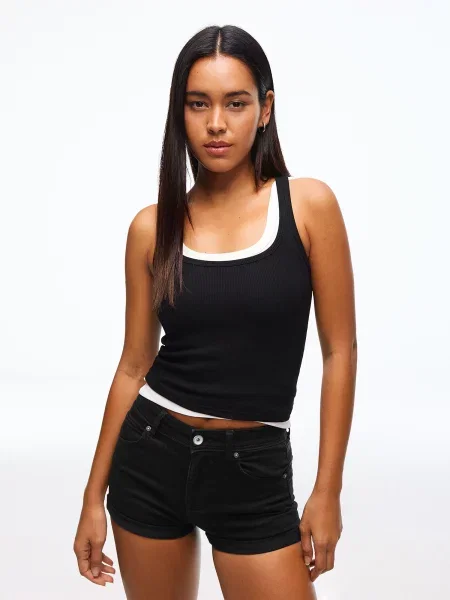 Bershka Jeans denim negru