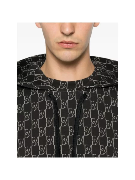 Bluza z kapturem Emporio Armani z kapturem czarna