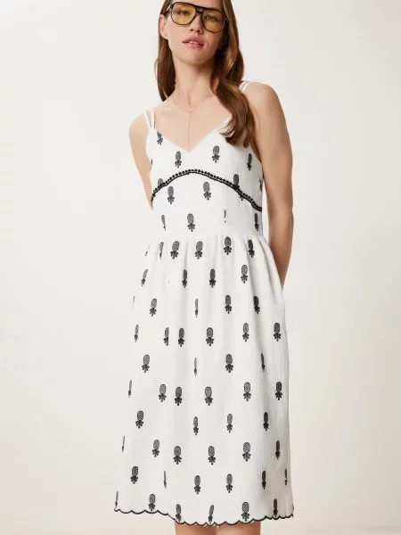 Happiness İstanbul Rochie negru alb