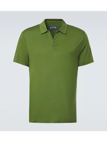 Tricou polo Vilebrequin din jerseu verde