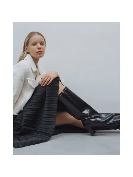 Широкие сапоги Estro черные