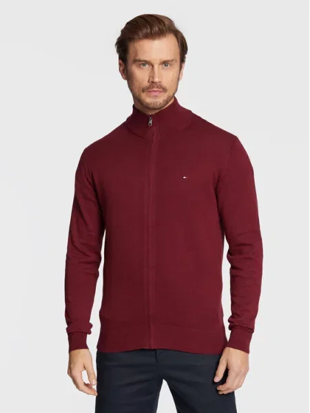 Tommy Hilfiger Kardigan Bordowy