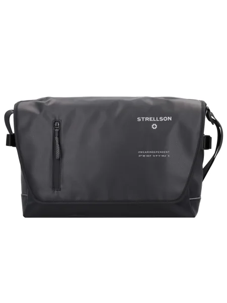 STRELLSON Messenger torba preko ramena Stockwell Dorian crna bijela