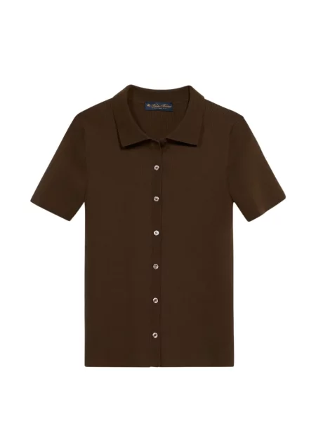 Cămașă Brooks Brothers tricotate maro