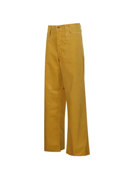 Pantaloni Kuro de catifea cord galben