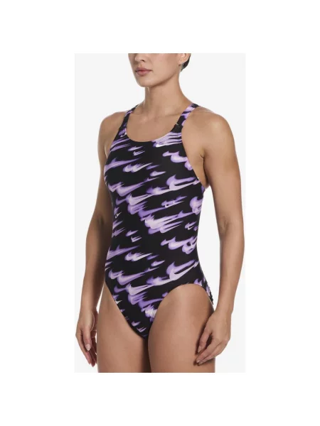 Strój kąpielowy Nike Swim Hydrastrong Multi PR One Piece fioletowy 24 czarny