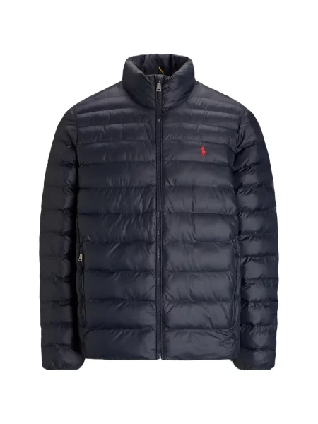 Tricou polo Polo Ralph Lauren cu glugă cu blană cu broderie roșu