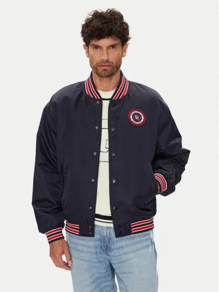 Bomber jakna Guess Jeans modra