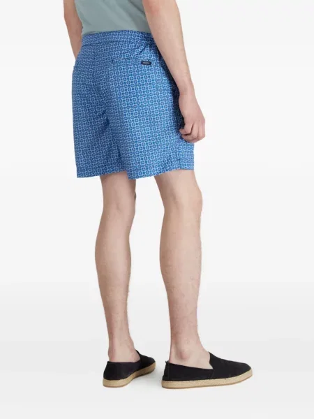 Slip de baie Incotex cu imagine cu imprimeu geometric albastru