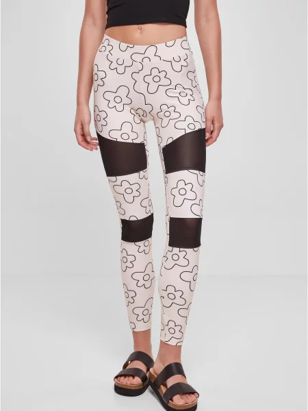 Leggings Urban Classics plasă gri