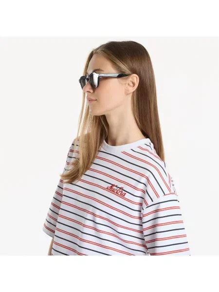 Тениска New Era Stripe OS Tee UNISEX White M бяло