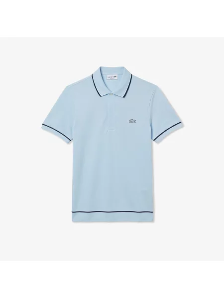Поло Lacoste голубое