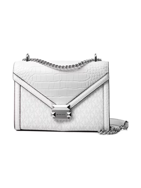 Torebka crossbody Michael Kors płócienna biała