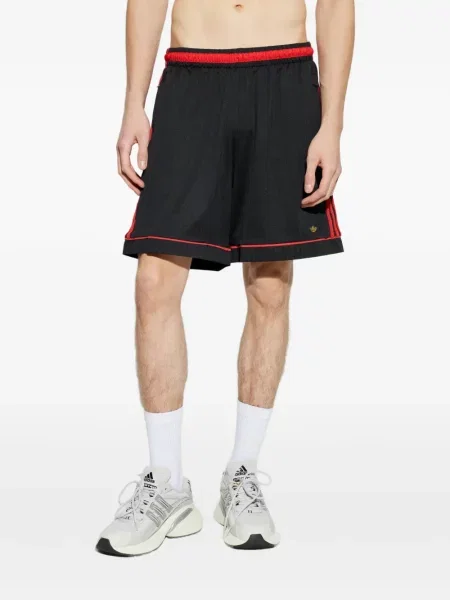 Csíkos rövidnadrág Adidas fekete
