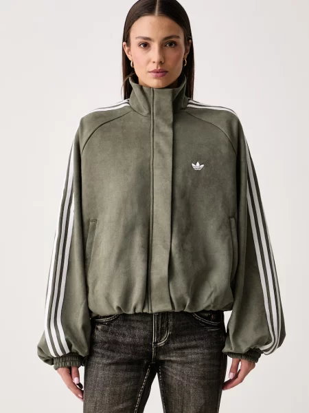 Adidas Originals ζακέτα με γυναικεία από απομίμηση σουέτ Adilenium Season 6 Faux Suede πράσινο