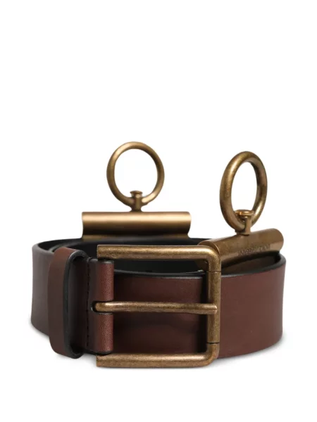 Cu centură curea Dolce & Gabbana din piele cu cataramă maro