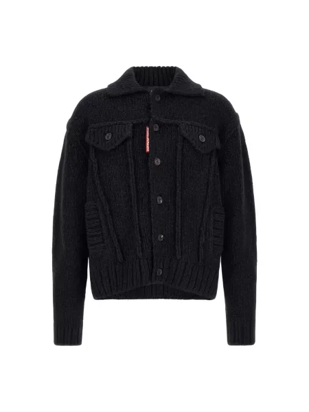 Sweter Dsquared2 wełniany czarny