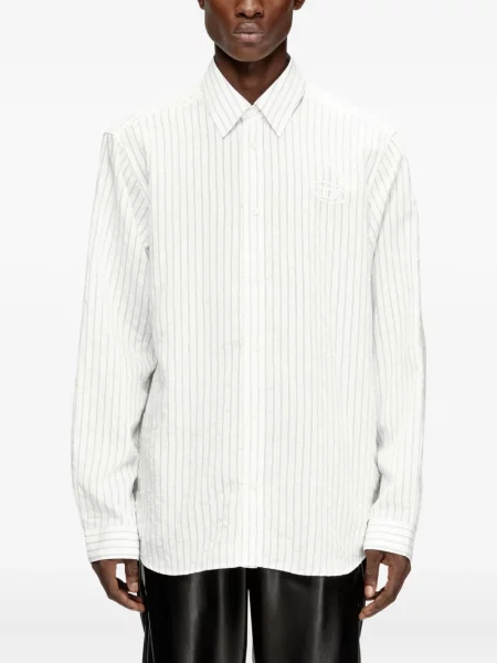 Pruhovaná košile Diesel šedá