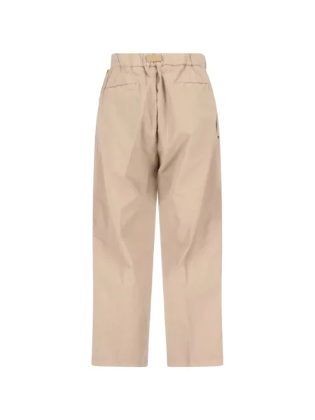 Pantaloni White Sand plisate alb