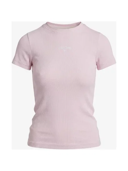 Koszulka Guess Rib Embroider Star krótki rękaw L różowa