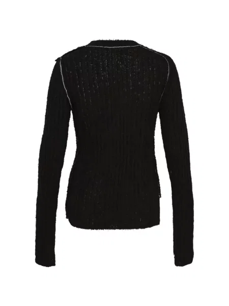 Cardigan Y's tricotate asimetric negru
