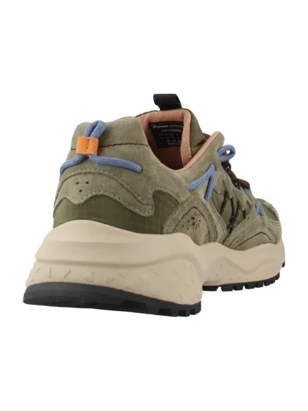Pantofi Flower Mountain cu model floral verde