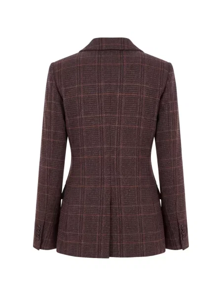 Sacou Max Mara în carouri maro