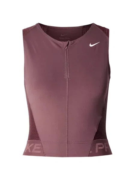NIKE Sport top ciclam / roșu burgundy alb