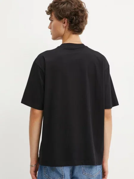 Koszulka Guess Jeans z krótkim rękawem z logo czarna