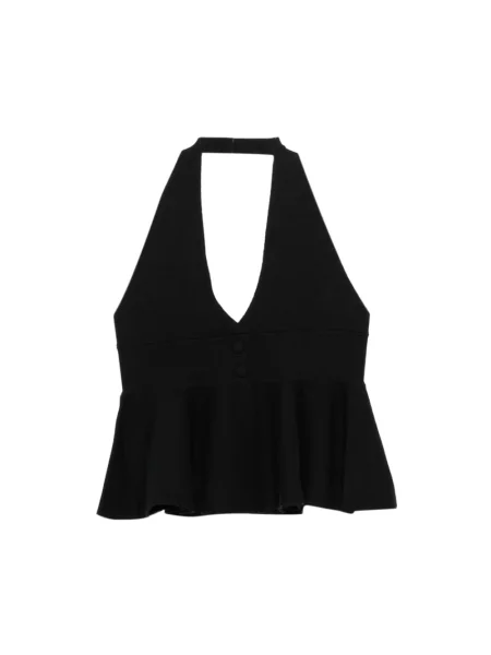 Top Gimaguas z dekoltem halter czarny