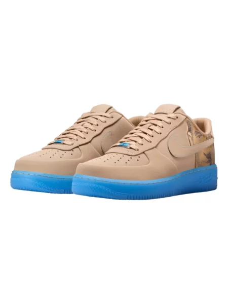 Ľanové tenisky Nike Air Force 1 modrá