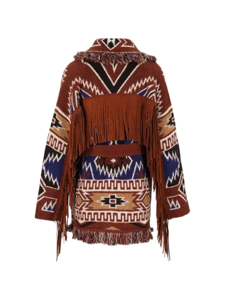 Cardigan Alanui din jacard maro