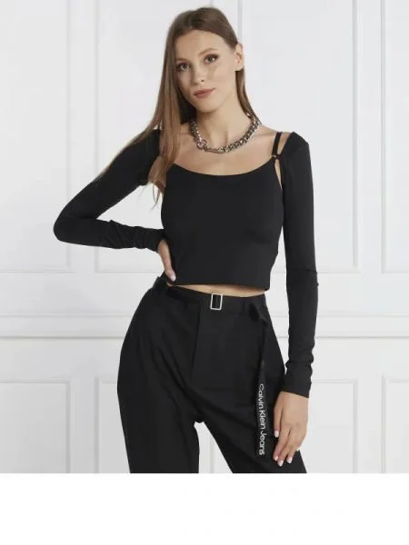 CALVIN KLEIN JEANS Bluză negru