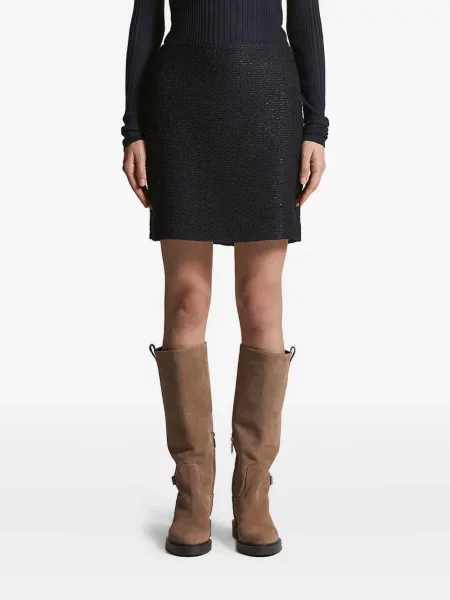 Fustă Peserico din tweed albastru