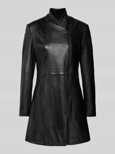 Płaszcz z dwustronnym zamkiem błyskawicznym model ‘Cita’ Mauritius czarny