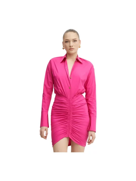 Sukienka jeansowa Versace Jeans Couture różowa
