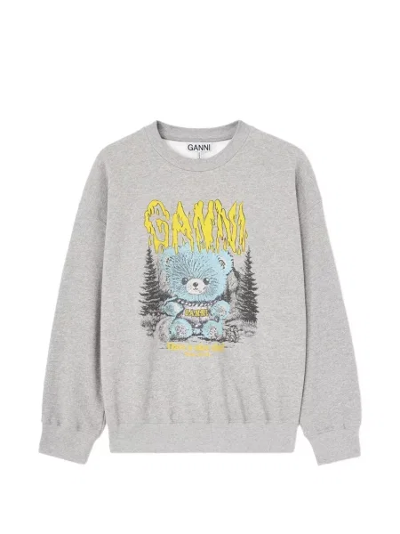 Ursuleț de pluș hanorac crewneck Ganni gri