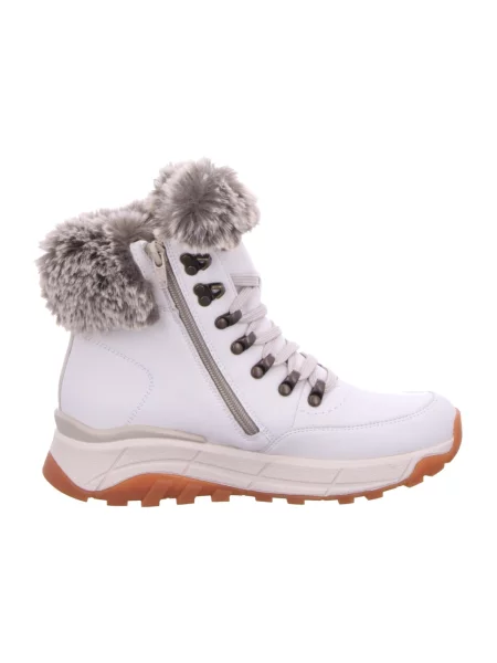 Buty do kostki Rieker wełniane białe