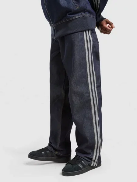 Jeans adidas Firebird Adicolor Denim Jeans Mid-rise Straight Leg Indigo Denim 34