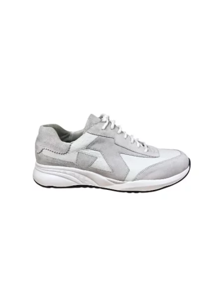 Sneakersy Durea skórzane szare