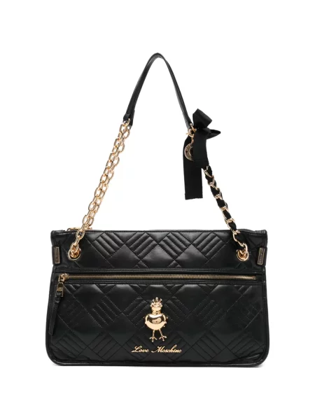 Colier Love Moschino matlasat negru