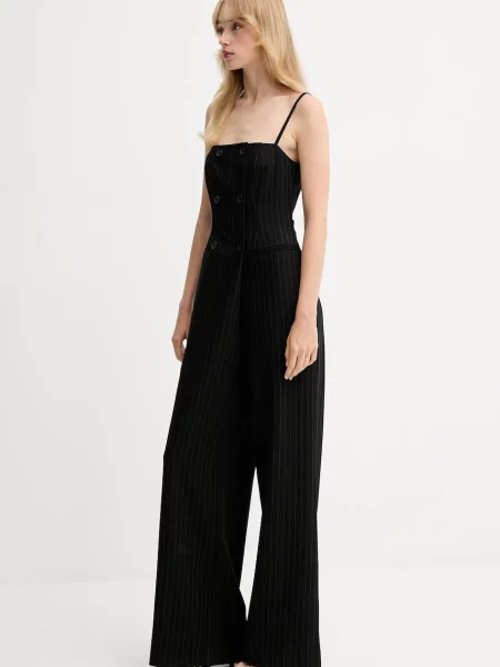 Gestuz kombinezon z dekoltem karo czarny