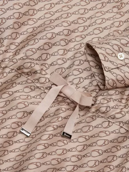 Rochie tip cămașă Herno de mătase cu imagine