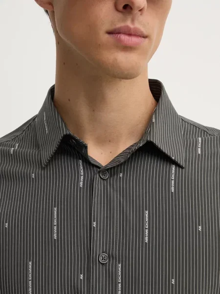 Сорочка Armani Exchange slim класичний комір сірий